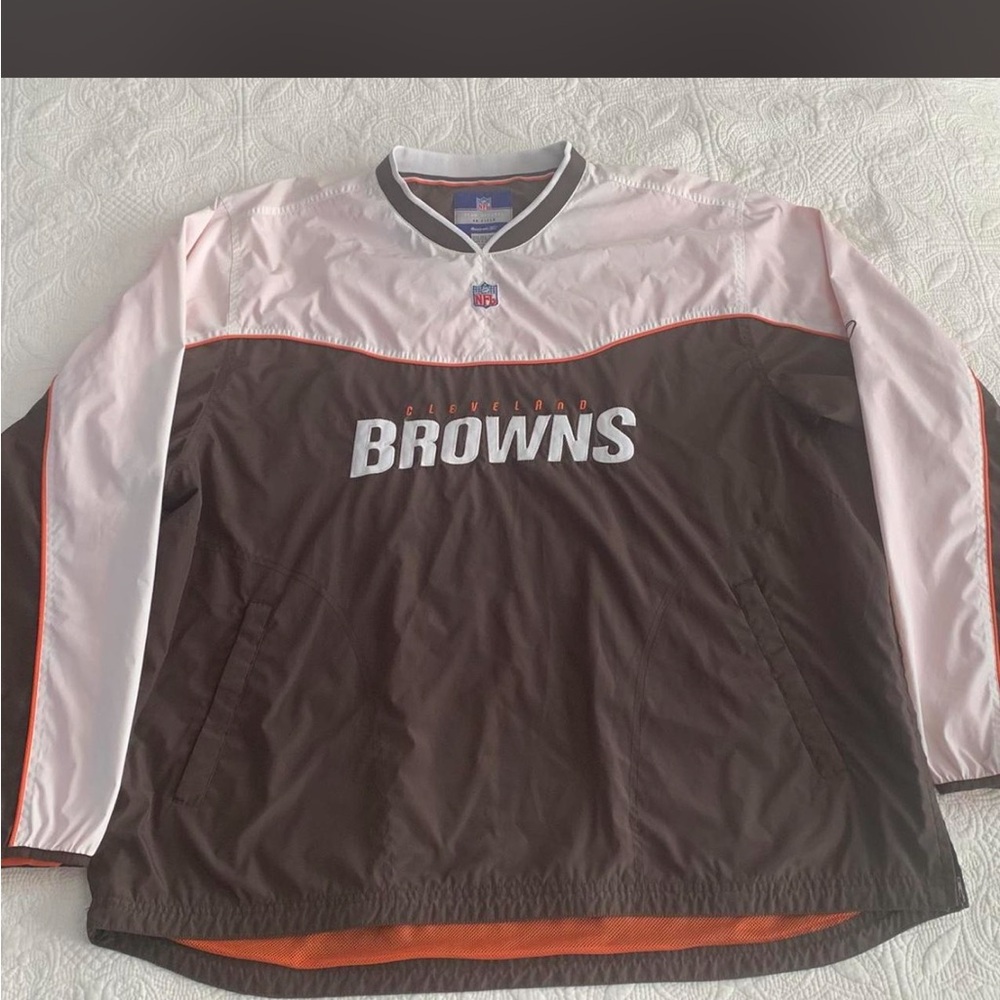 NFL Cleveland Browns Brown and Pink Lightweight Pullover Jacket
